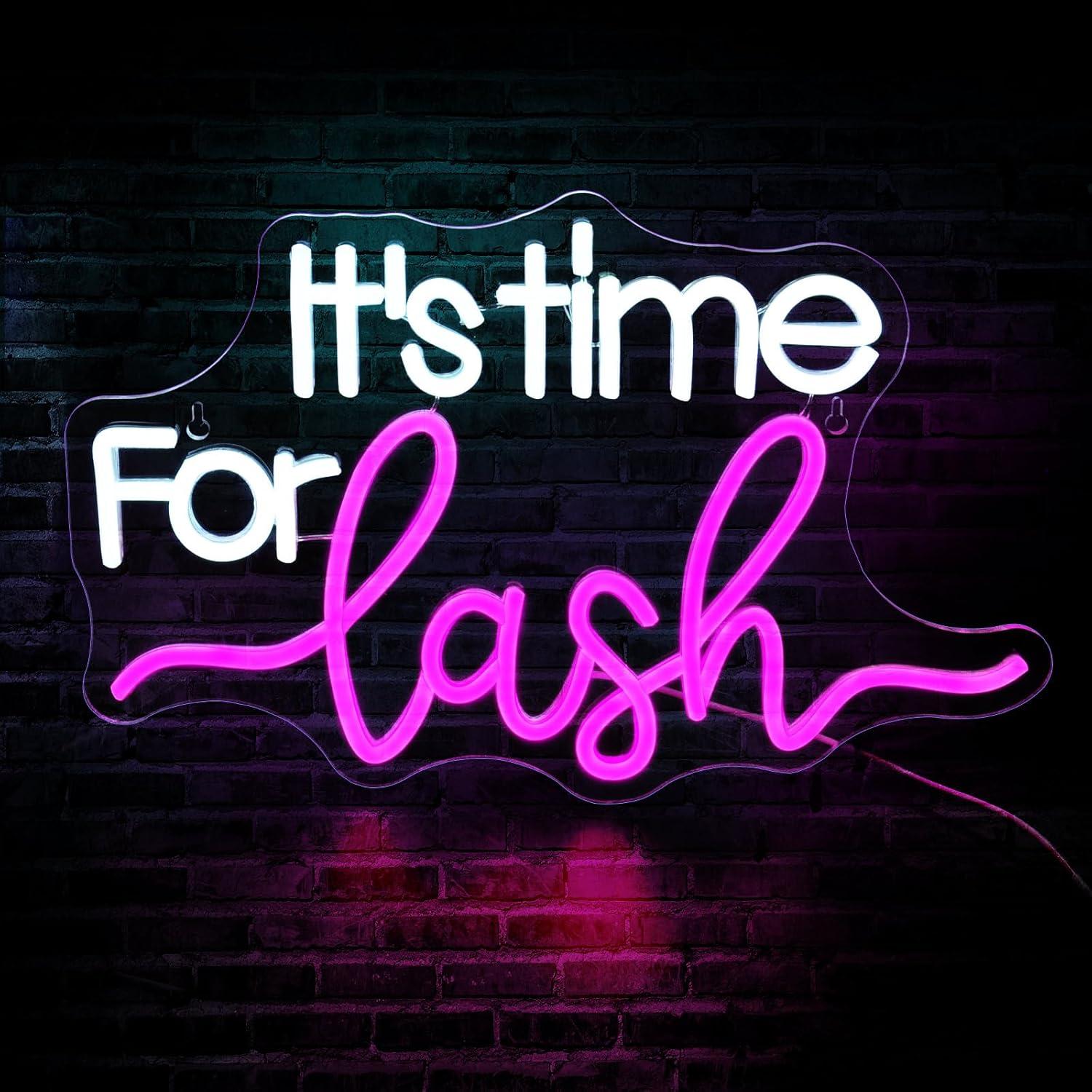 Beauty Makeup Bar - It's Time For Lash Neon Sign