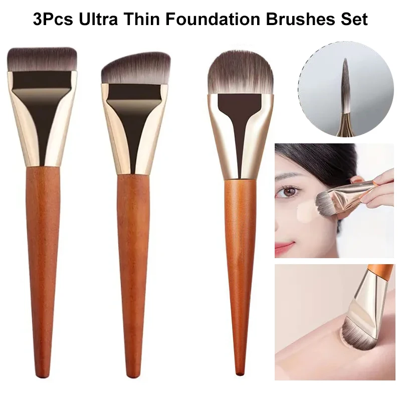 Beauty Queen Makeup - 1/2/3pcs Ultra Thin Professional Foundation Brush