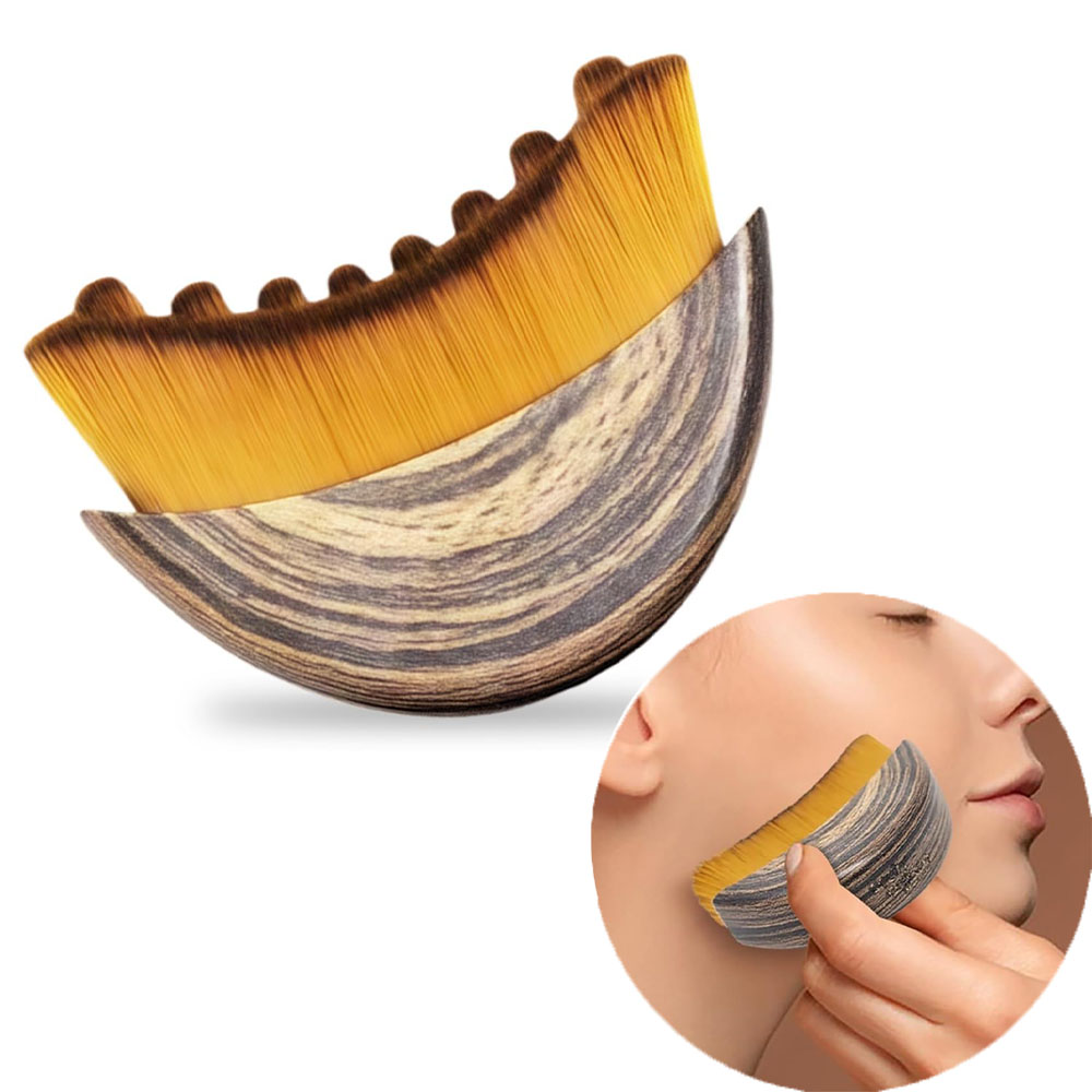 Beauty Queen Makeup - Lymphatic Contour Face Brush, Lymphatic Drainage