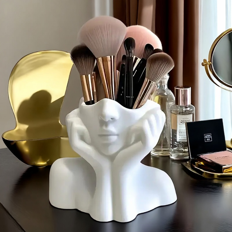 Beauty Queen Makeup - Face Shape Makeup Brush Holder -Portable