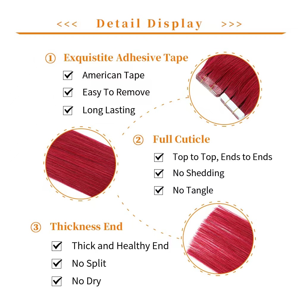 Tape In Human Hair Extensions  - Pure Beauty Hair & Makeup 评论和价格