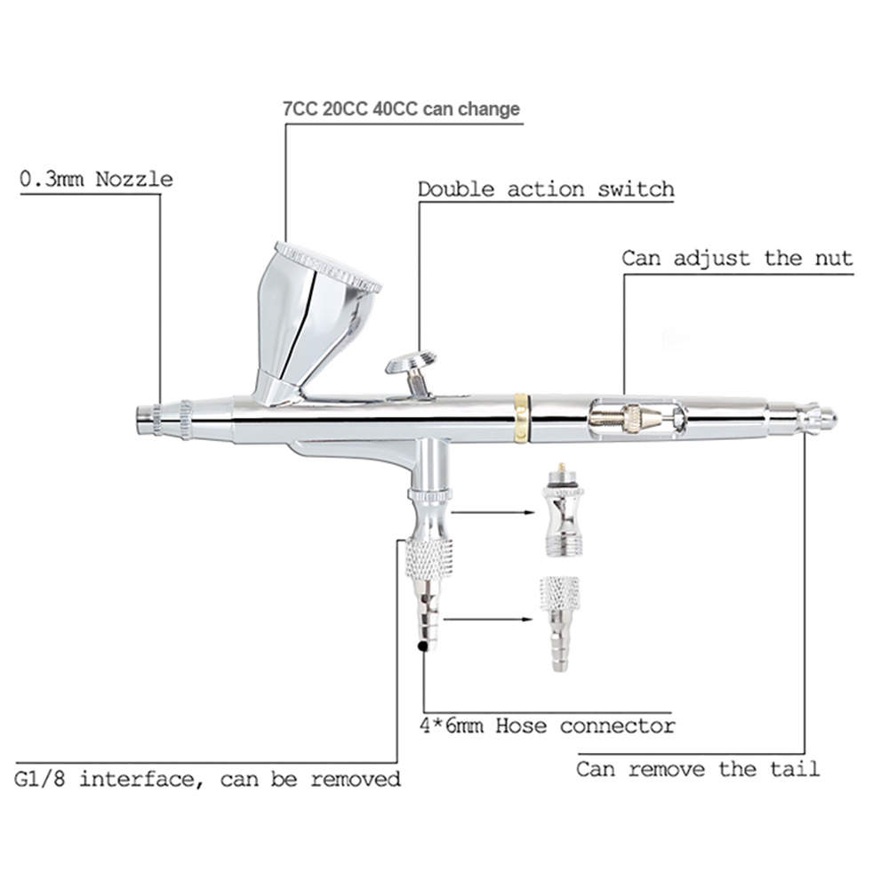 Double Single Action Airbrush  - Beauty Makeup Drawing 评论和价格