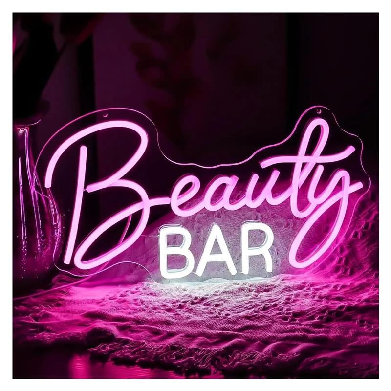 Beauty Bar Neon Sign Dimmable  - Beauty Makeup Bar 评论和价格