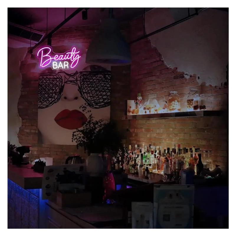 Beauty Bar Neon Sign Dimmable  - Beauty Makeup Bar 评论和价格