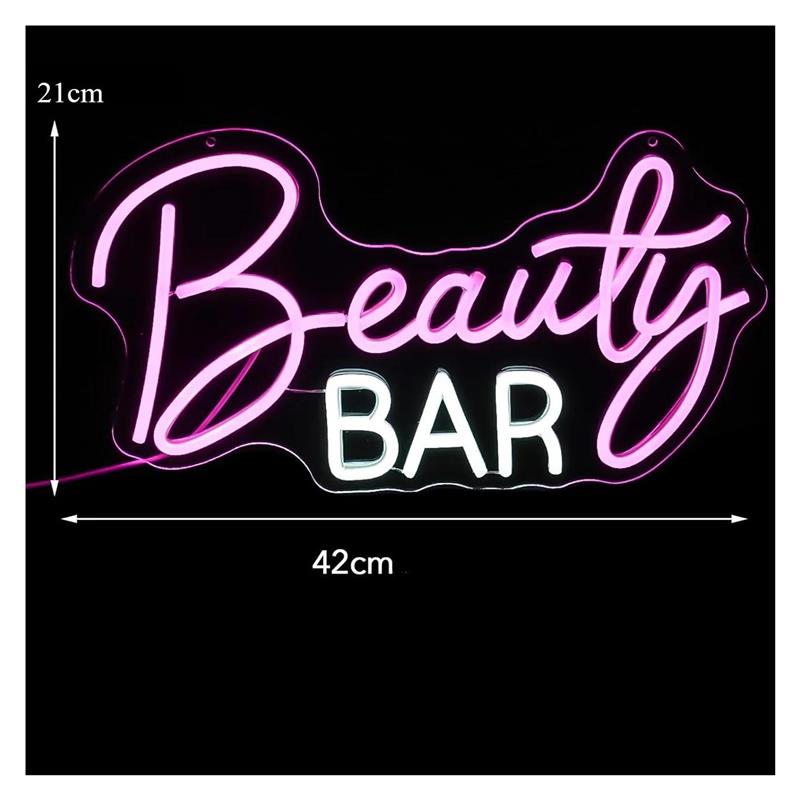 Beauty Bar Neon Sign Dimmable  - Beauty Makeup Bar 评论和价格