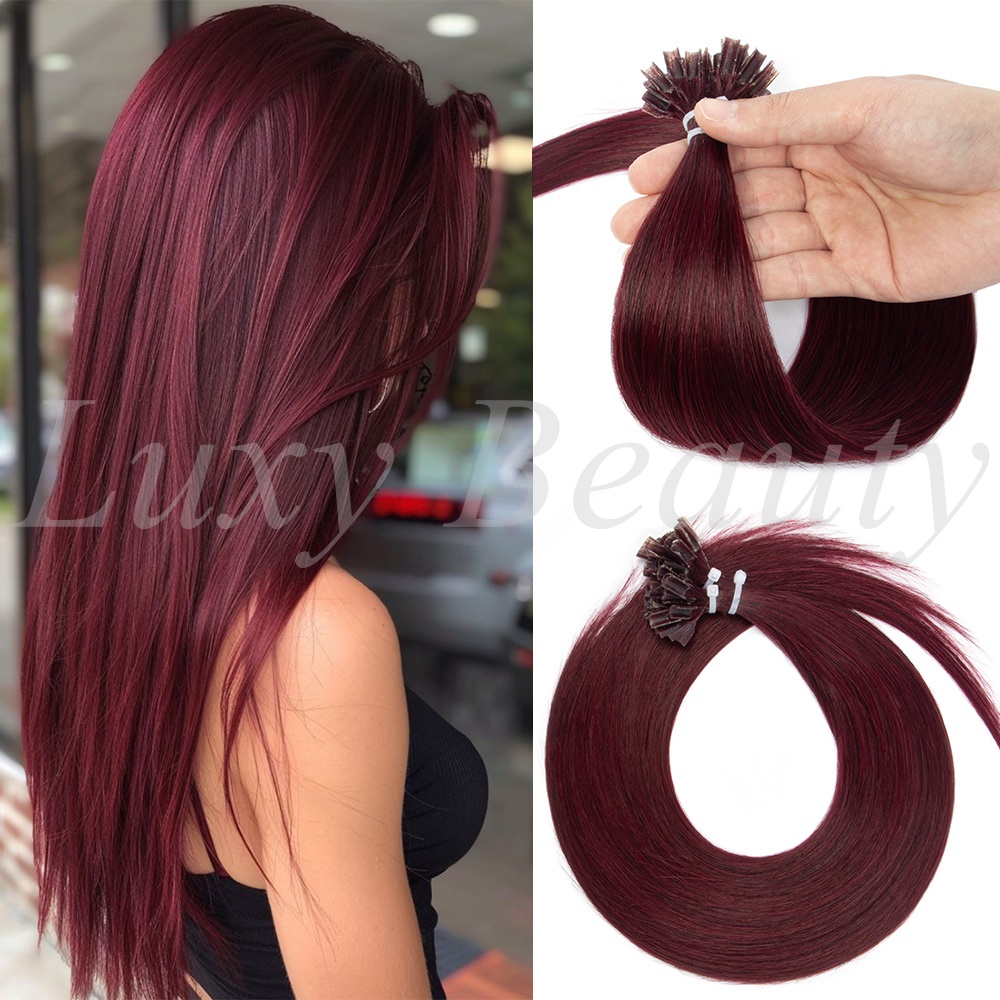Natural Burgundy U Tip Hair Ex - Pure Beauty Hair & Makeup 评论和价格