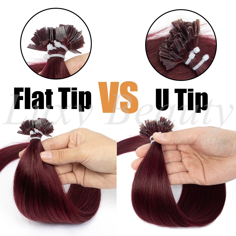 Natural Burgundy U Tip Hair Ex - Pure Beauty Hair & Makeup 评论和价格