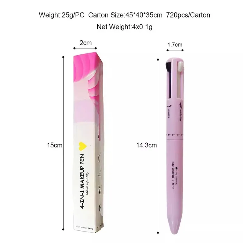 4 In 1 Eyebrow Pencil Lip Line - Beauty Makeup Drawing 评论和价格
