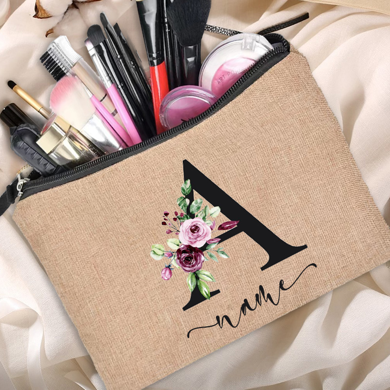 Linen Makeup Bag Customized Pe - Beauty Makeup Names 评论和价格