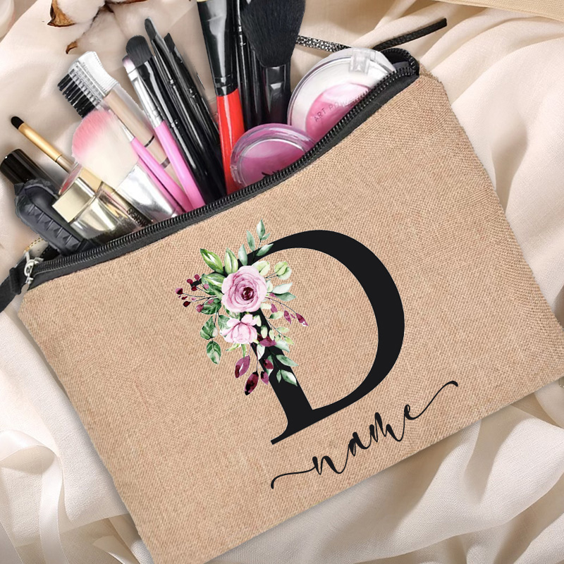 Linen Makeup Bag Customized Pe - Beauty Makeup Names 评论和价格