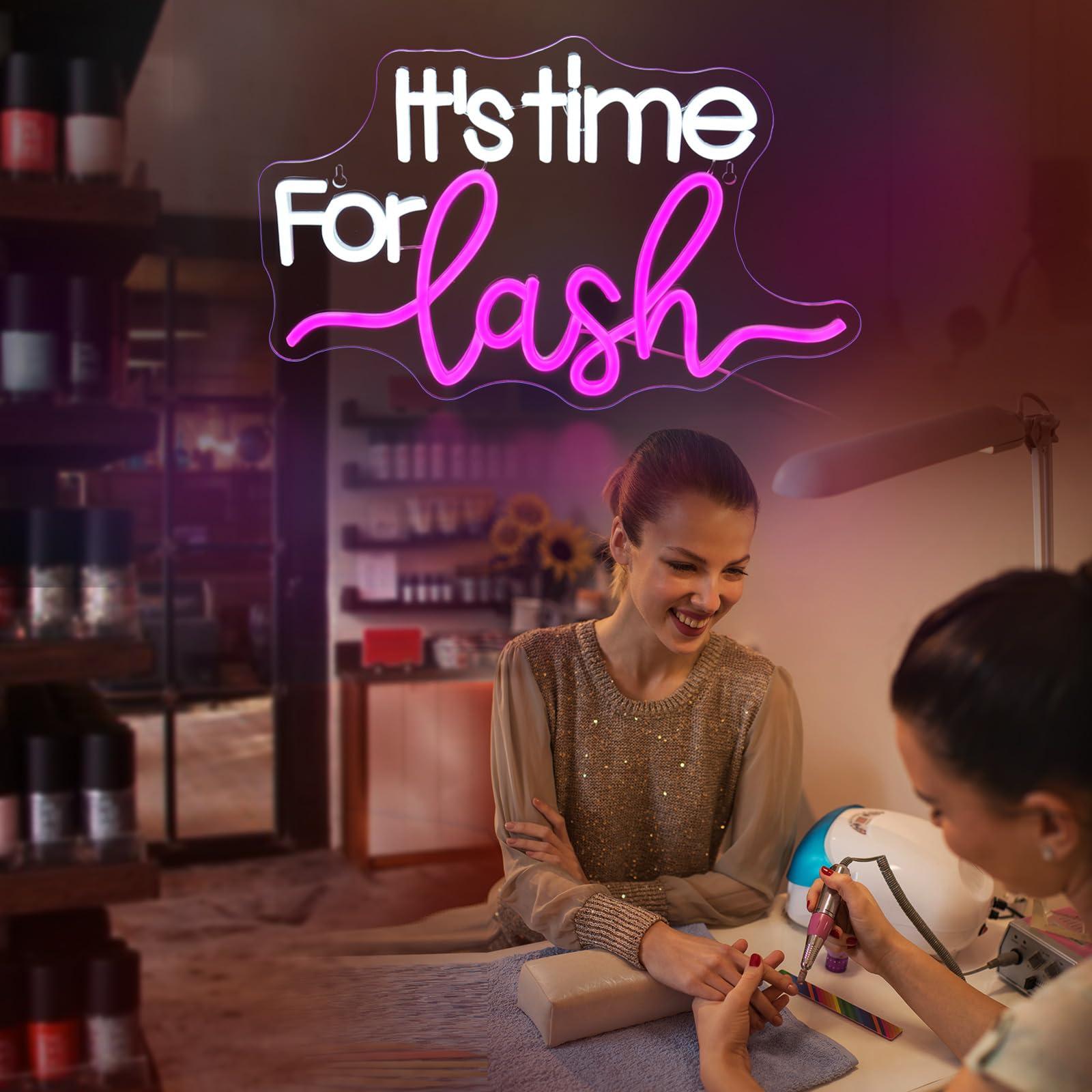 It's Time For Lash Neon Sign L - Beauty Makeup Bar 评论和价格