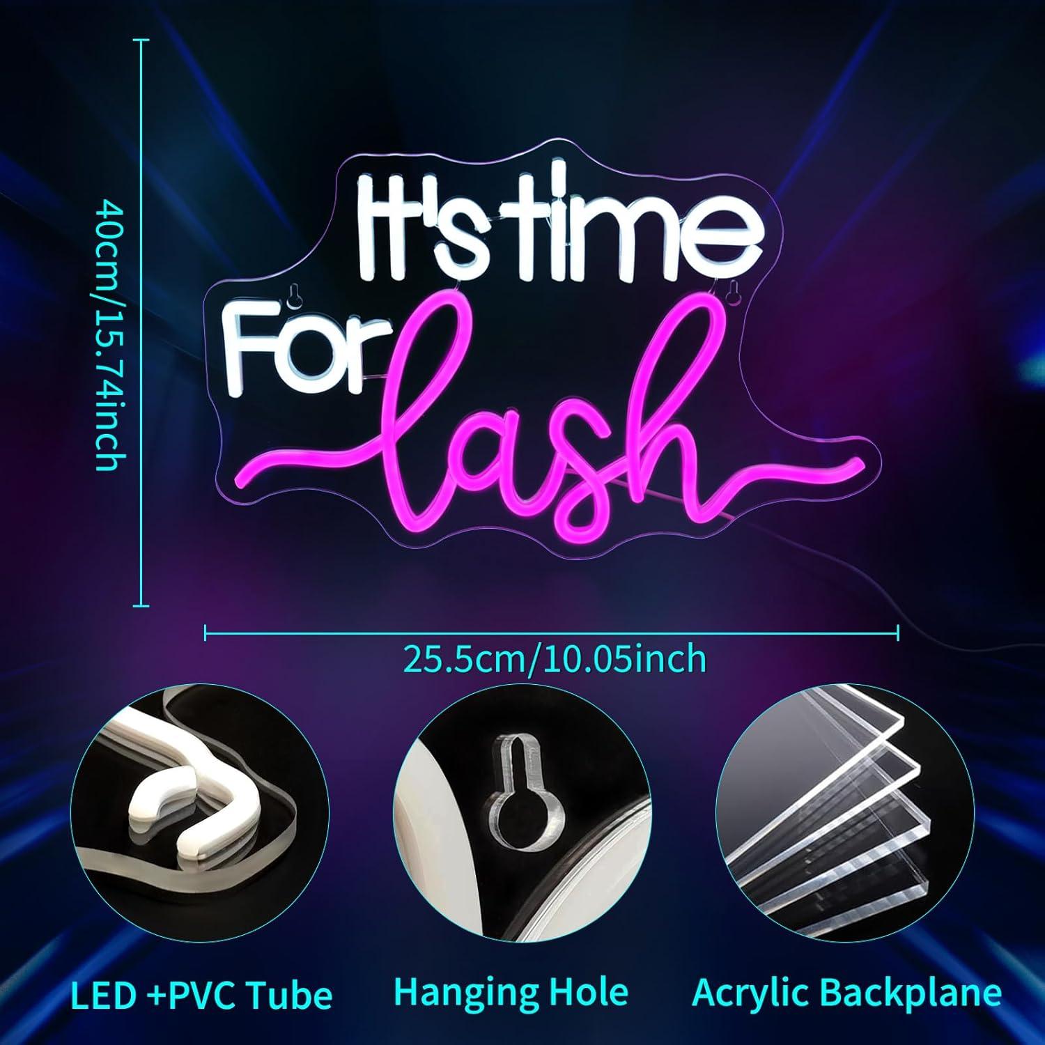 It's Time For Lash Neon Sign L - Beauty Makeup Bar 评论和价格