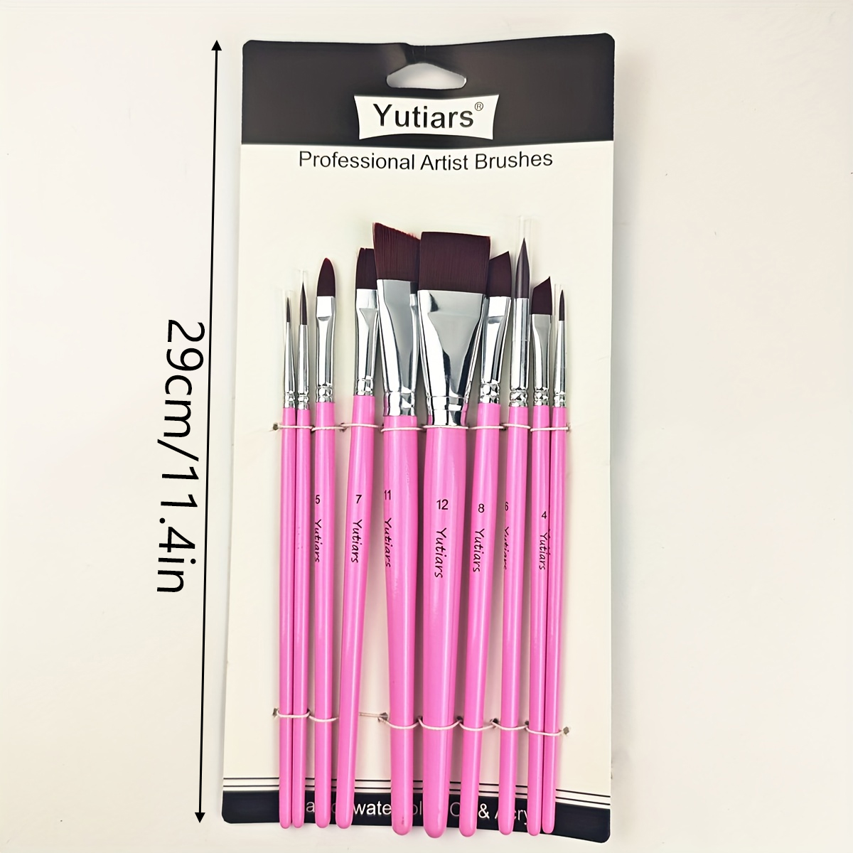 10Pcs Pink Face Painting Brush - Beauty Makeup Drawing 评论和价格