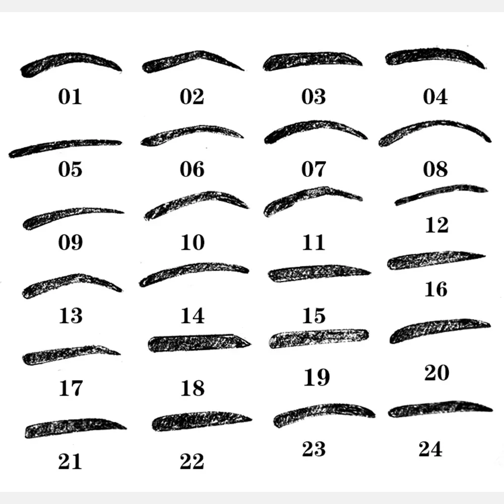 3 / 24 Pcs Reusable Eyebrow St - Beauty Makeup Drawing 评论和价格