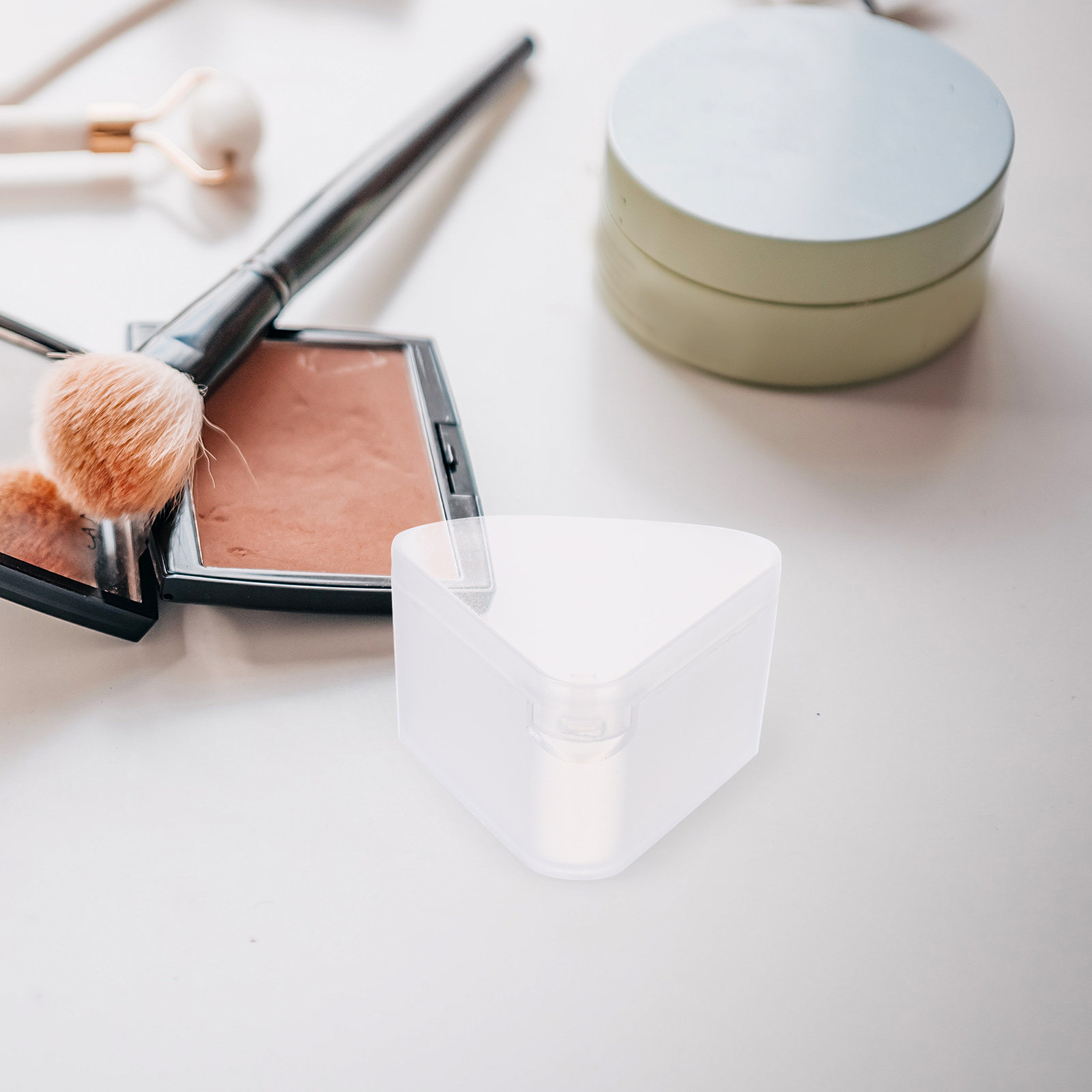 6Pcs Triangle Powder Puff Case - Beauty Makeup Egg 评论和价格