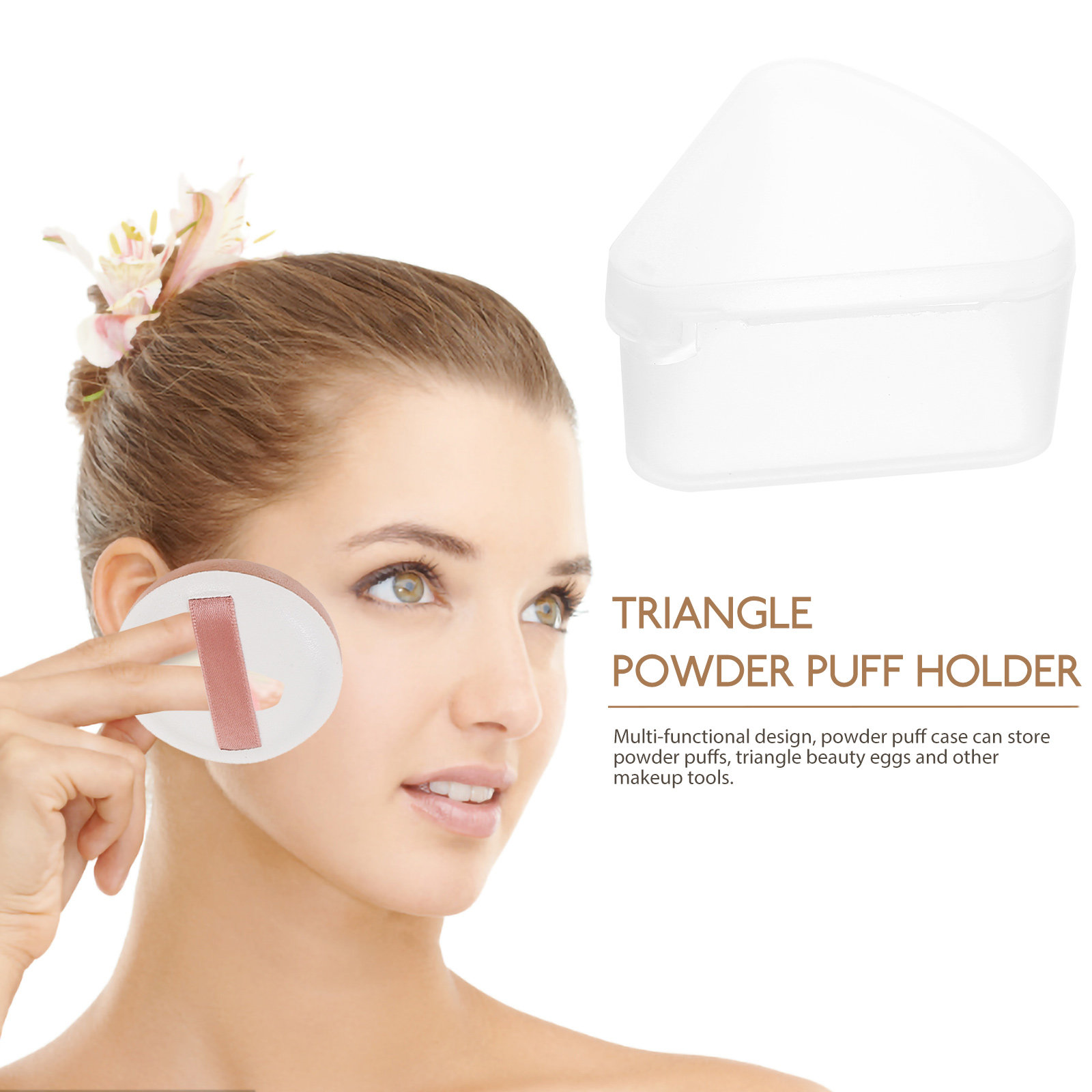 6Pcs Triangle Powder Puff Case - Beauty Makeup Egg 评论和价格