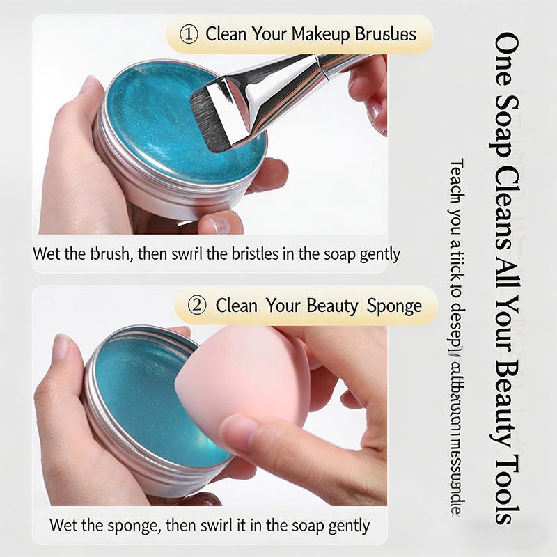 Powder Puff Makeup Brush Soap  - Beauty Makeup Bar 评论和价格