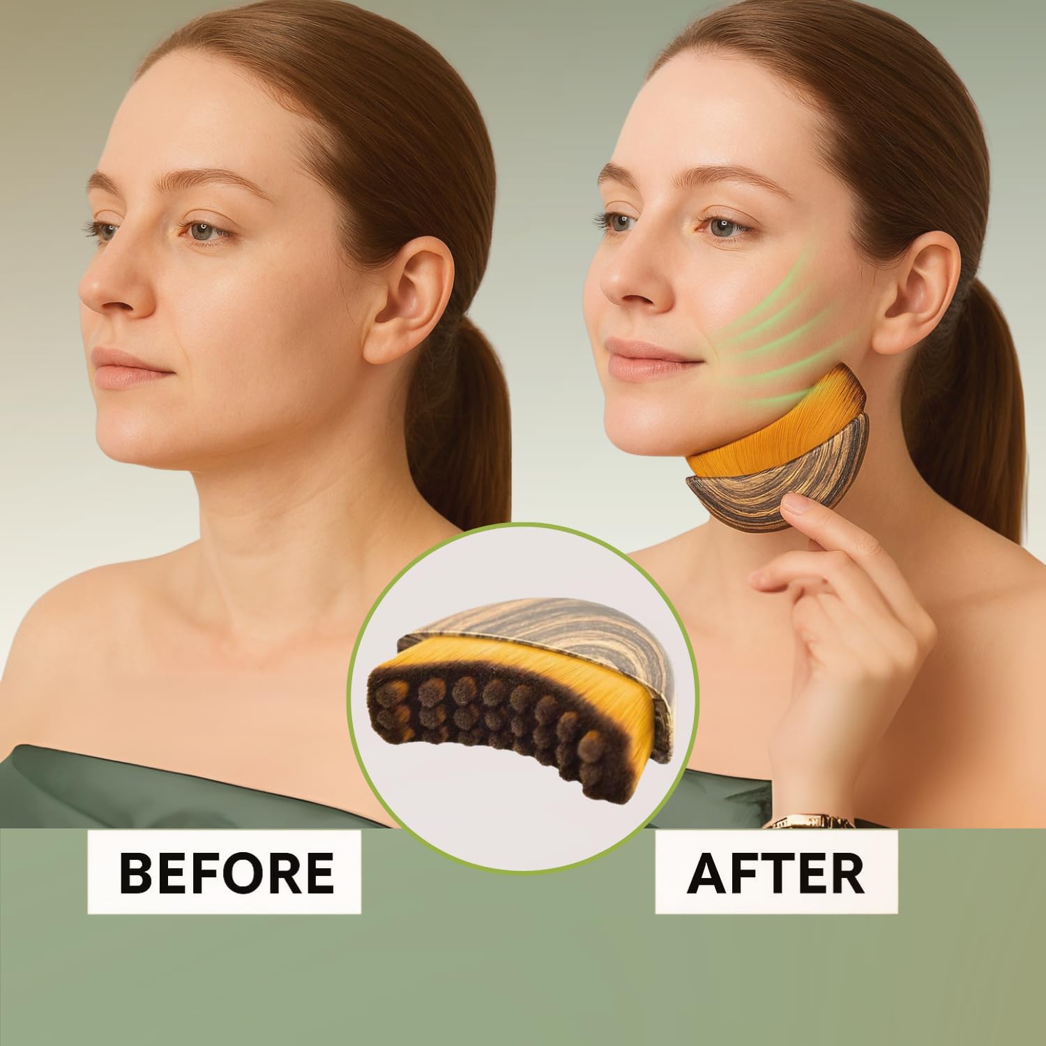 Lymphatic Contour Face Brush,  - Beauty Queen Makeup 评论和价格