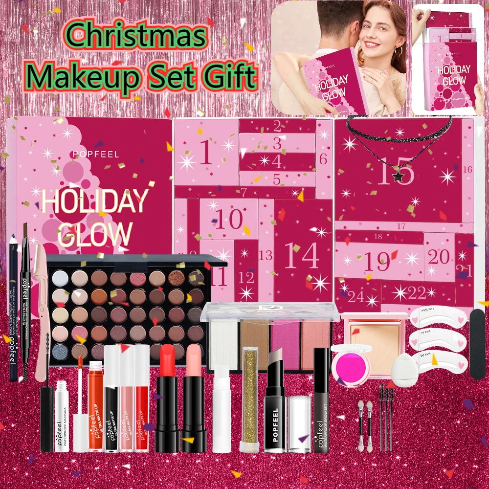 Christmas Countdown Makeup Set - Beauty Makeup Advent Calendar 评论和价格