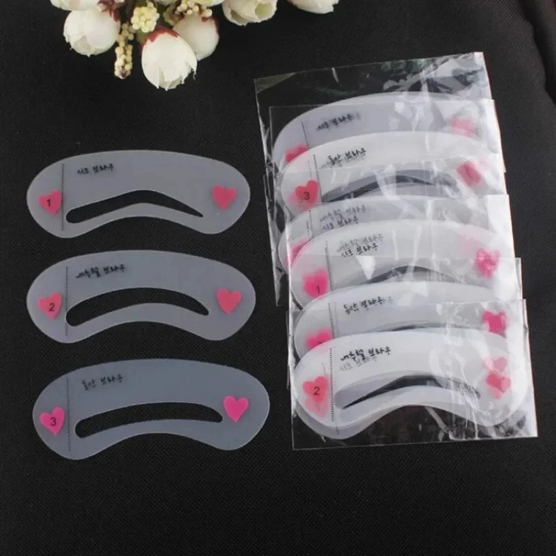 1/2/4/6set Reusable Eyebrow St - Beauty Makeup Drawing 评论和价格