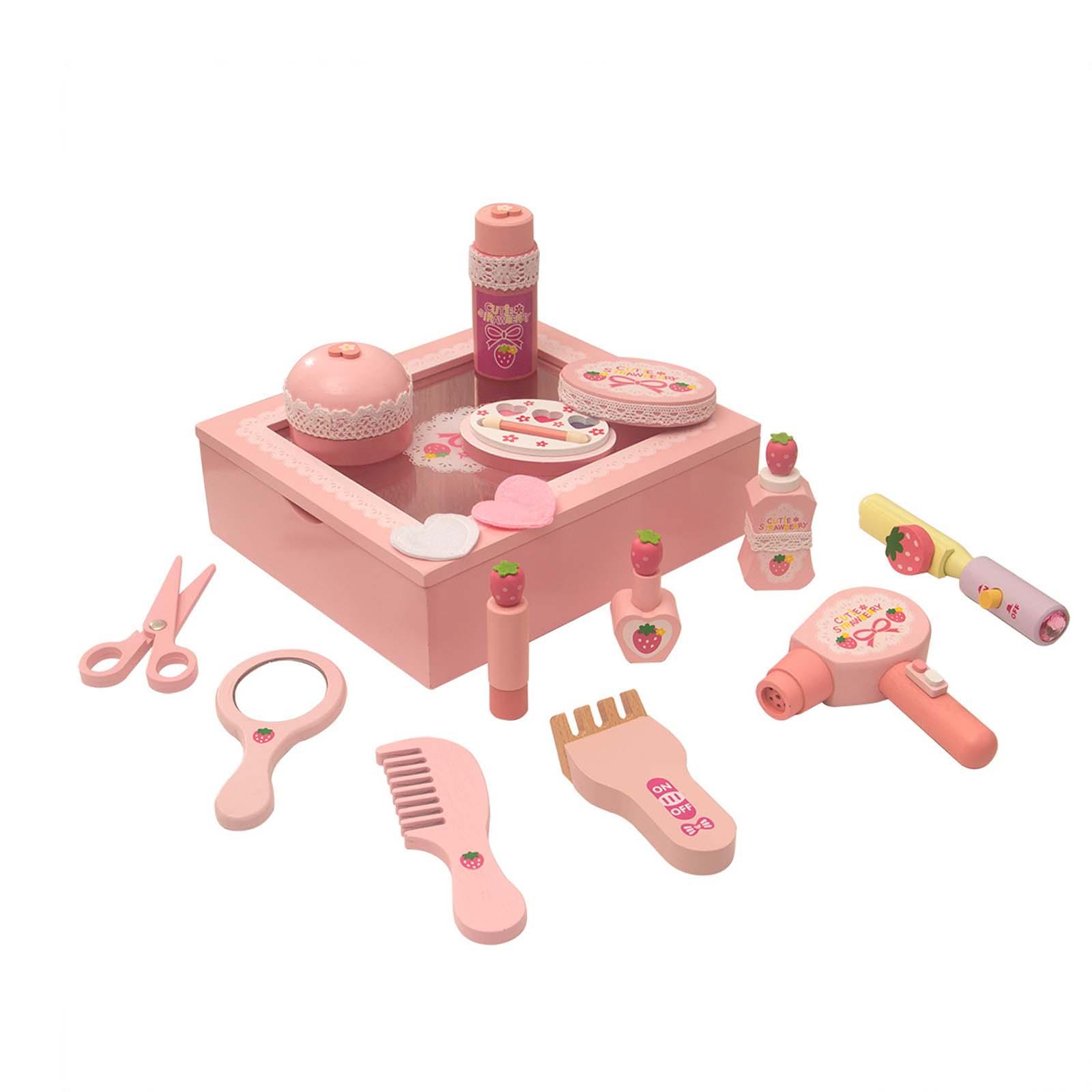 Wooden Makeup Beauty Toy Set C - Beauty Makeup Kit For Girls 评论和价格