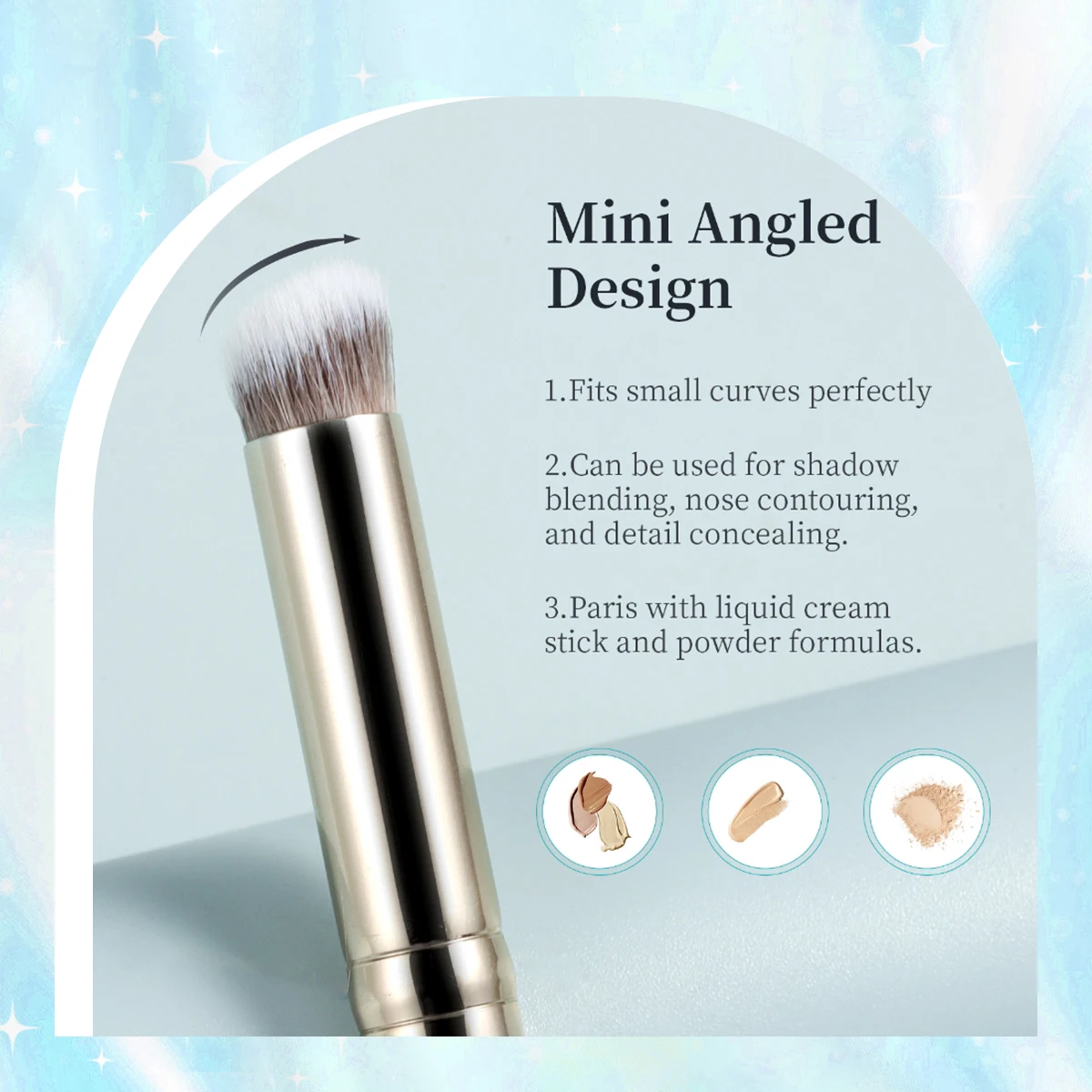 Angled Concealer Makeup Brush  - Beauty Queen Makeup 评论和价格
