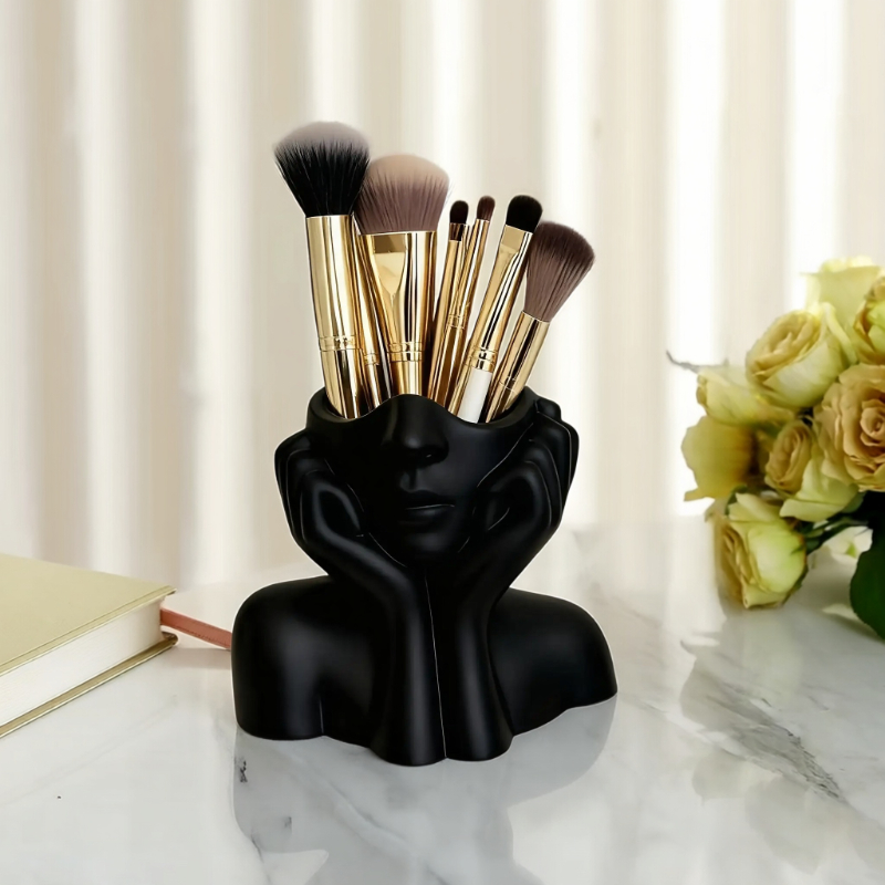 Face Shape Makeup Brush Holder - Beauty Queen Makeup 评论和价格