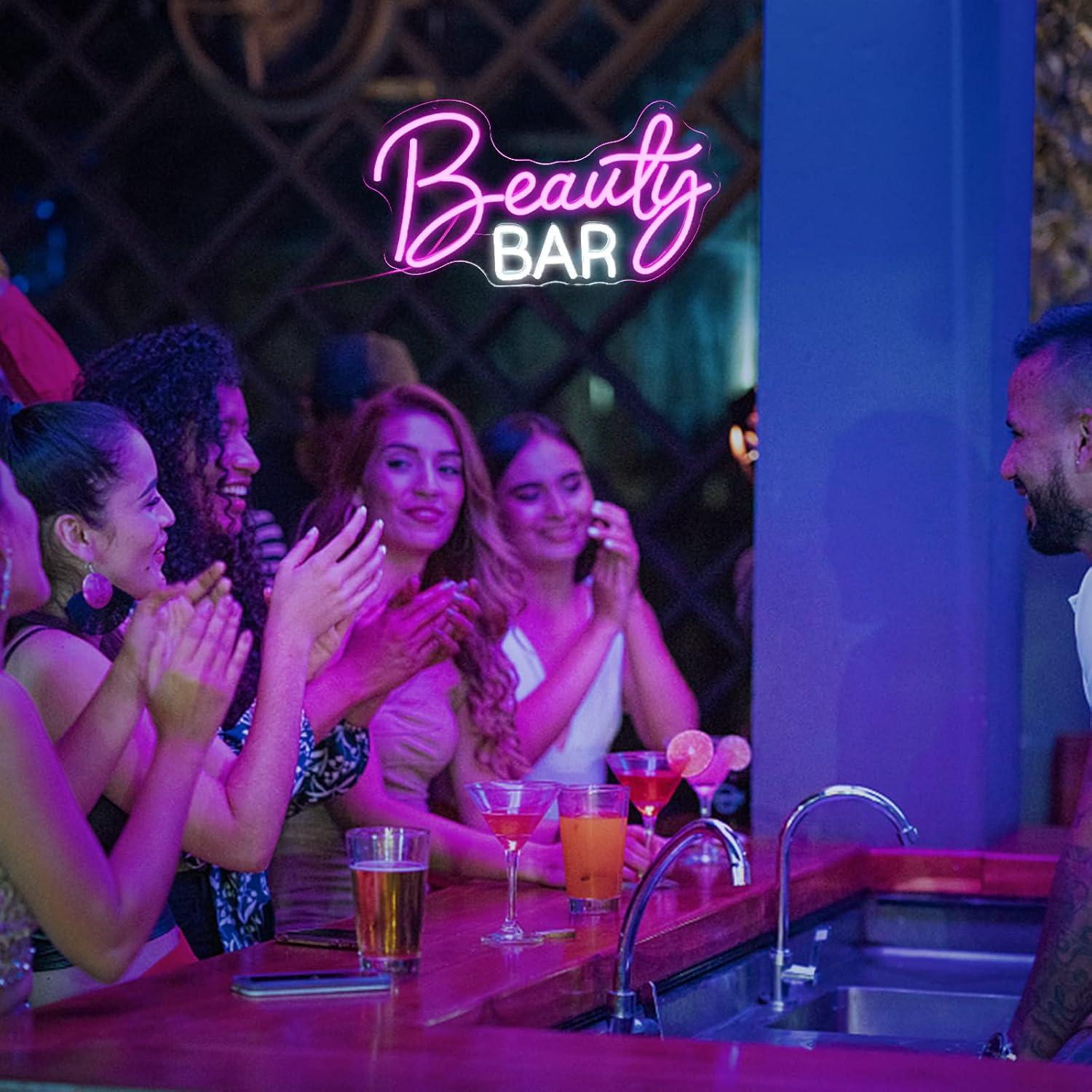Beauty Bar Neon Sign Dimmable  - Beauty Makeup Bar 评论和价格