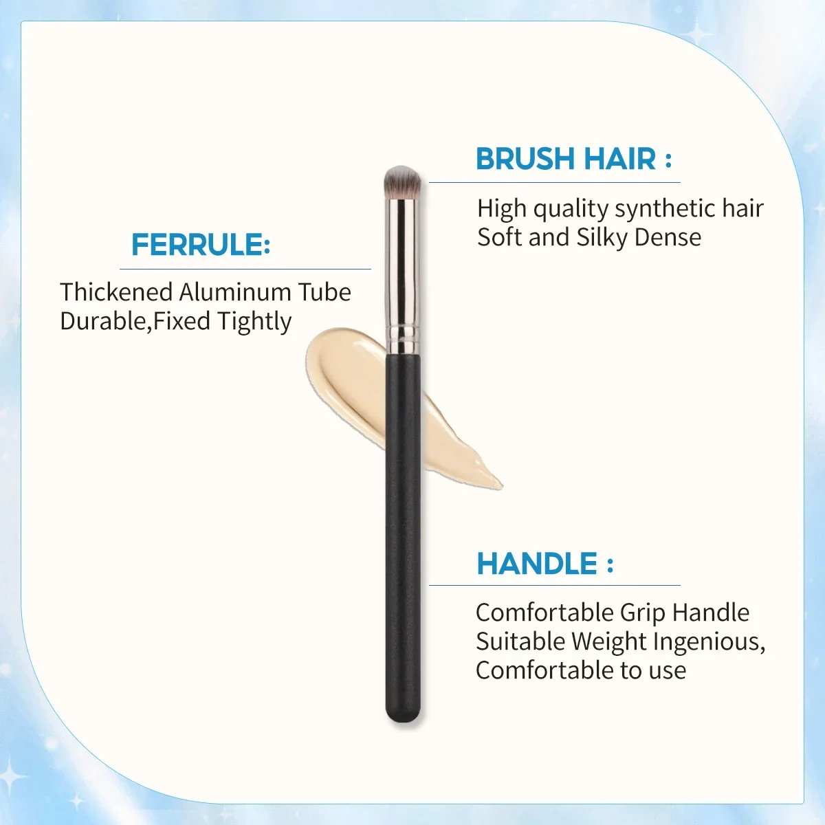 Angled Concealer Makeup Brush  - Beauty Queen Makeup 评论和价格