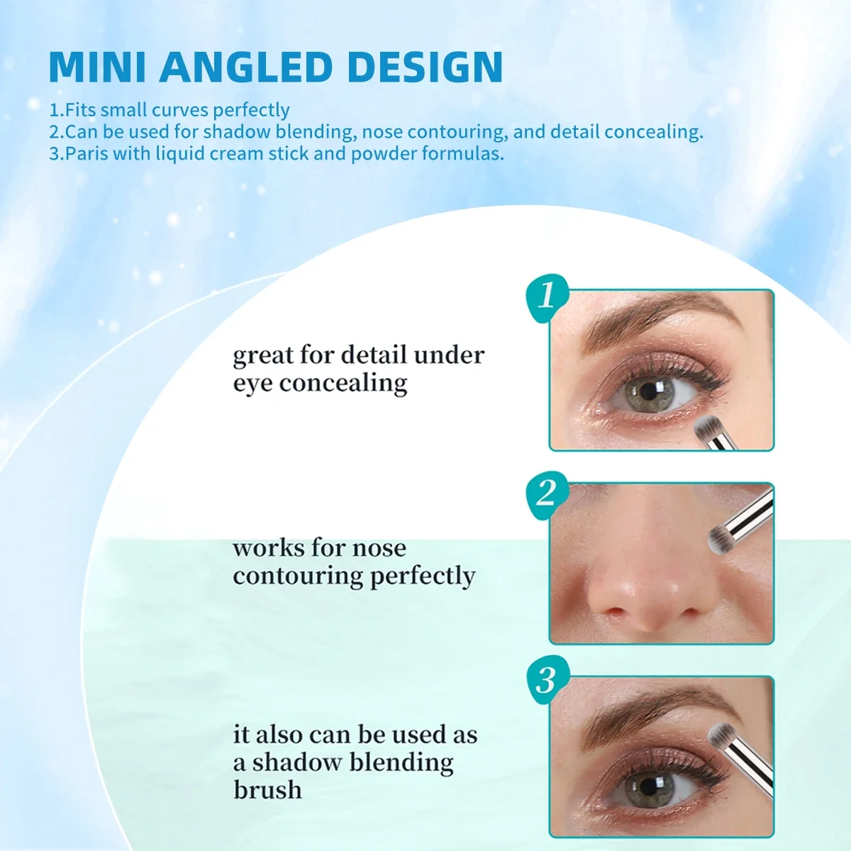 Angled Concealer Makeup Brush  - Beauty Queen Makeup 评论和价格